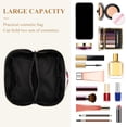 thumbnail image 6 of FORMRS Makeup Bag Travel Cosmetic Organizer for Women Fold Flat Zipper Pouch with Handle, Pink Blueberries, 6 of 8