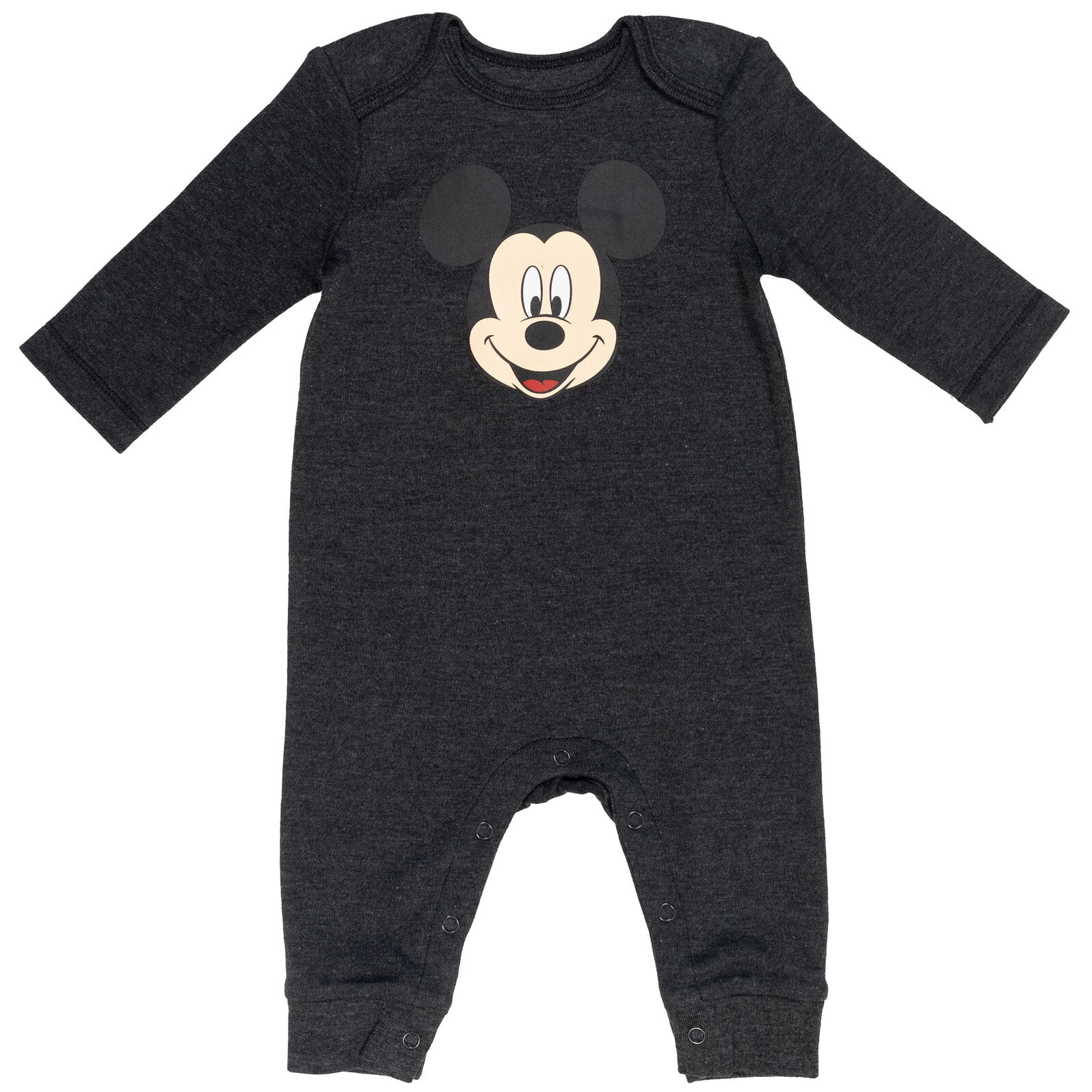 Disney Mickey Mouse Infant Baby Boys Snap Cosplay Coverall and Hat Newborn to Infant
