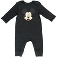thumbnail image 2 of Disney Mickey Mouse Newborn Baby Boys Snap Cosplay Coverall and Hat Newborn to Infant, 2 of 5