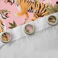 thumbnail image 5 of Feelyou Cartoon Tiger Wildlife Black Out Curtains, Palm Leaf Botanical Curtains Pack of 2 (42x63 Each), Teens Kids Boys Girls Bedroom Curtains, Window Curtains Home Decor, 5 of 7
