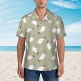thumbnail image 4 of Balery Funny Chicken Print Men's Hawaiian Shirts Short Sleeve Beach Shirt Relaxed Fit Vacation Button Down Shirts-Medium, 4 of 9