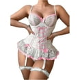 thumbnail image 2 of CAILDANL Women's lace pajama set, 2 of 5