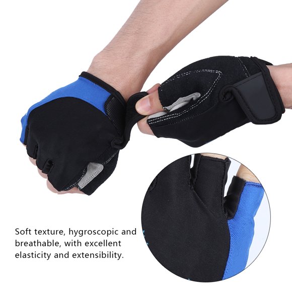 Gants Demi-Doigt, Absorbent les Chocs Confortables Antichocs Gants de Cyclisme Unisexes Épaissis pour Cyclisme en Plein Air