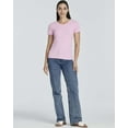 thumbnail image 6 of Real Essentials 4 Pack: Women's Ribbed Knit Short Sleeve Crew Neck T-Shirt (Available in Plus), 6 of 6