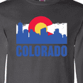 thumbnail image 4 of Inktastic Colorado Flag and Skyline Long Sleeve T-Shirt, 4 of 5