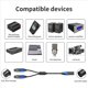thumbnail image 2 of 2X Cable Divisor XLR de 50 cm, 1 XLR Hembra A 2 XLR Macho, Cable Divisor XLR en &, Cable Divisor de Micrófono para Amplificador Mezclador MFF, 2 of 5