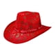 thumbnail image 1 of Sombrero de vaquero navideño, accesorio versátil para disfraz, sombrero de fiesta informal para escenario. Copos de nieve verdes, 1 of 9