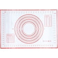 thumbnail image 1 of Silicone Pastry Mat Non-Stick Baking Mats Kneading Pad Non-Slip Counter Matts with Measurement Board Oven Liner for Fondant Rolling Dough Pie Crust Pizza and Cookies - Red, 1 of 5
