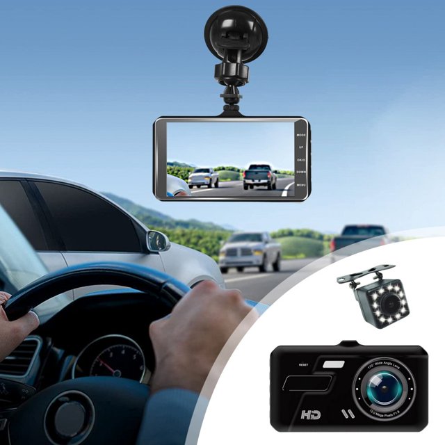 HLONK HD 1080P Rear View Backup Camera System Driving Hitch Observation Camera Dual Camera Car Recording Device Wireless Backup Camera with LCD Display