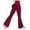 Brick Red, variant on Flare Leggings Crossover Yoga Pants with Tummy Control High-Waisted and Wide Leg (Silver, XL)