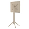 thumbnail image 5 of Luxury Commercial Living 42.5" Taupe Brown Folding Square Outdoor Patio Bar Table, 5 of 8