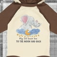 thumbnail image 4 of Inktastic My Titi Loves Me to the Moon and Back Elephant Family Boys or Girls Long Sleeve Baby Bodysuit, 4 of 5