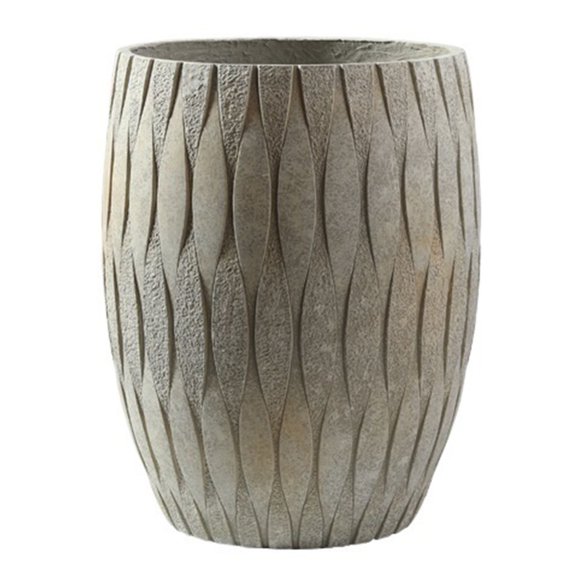 Concrete Planter with Drainage Hole-Large Decorative Cement Plant Pot for Indoor or Outdoor Use