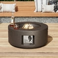 thumbnail image 4 of VENTOPYR 28" Outdoor Propane Fire Pit Table,40000 BTU Stainless Heater w/ Lava Rocks & Cover, Brown, 4 of 6