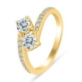 thumbnail image 2 of 1.00ctw Diamond Two Stone Engagement Ring in 14k  Yellow Gold, 2 of 3