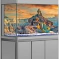 thumbnail image 4 of 72X16IN, Reptile Habitat Background, Mountain Sun and Orange Desert Terrarium Background with 8 EVA Double-Sided Tape, 4 of 4