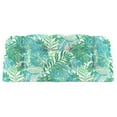 thumbnail image 3 of Jordan Manufacturing 44" x 18" Wesley Bayou Green Leaves Rectangular Tufted Contoured Outdoor Wicker Settee Bench Cushion, 3 of 10