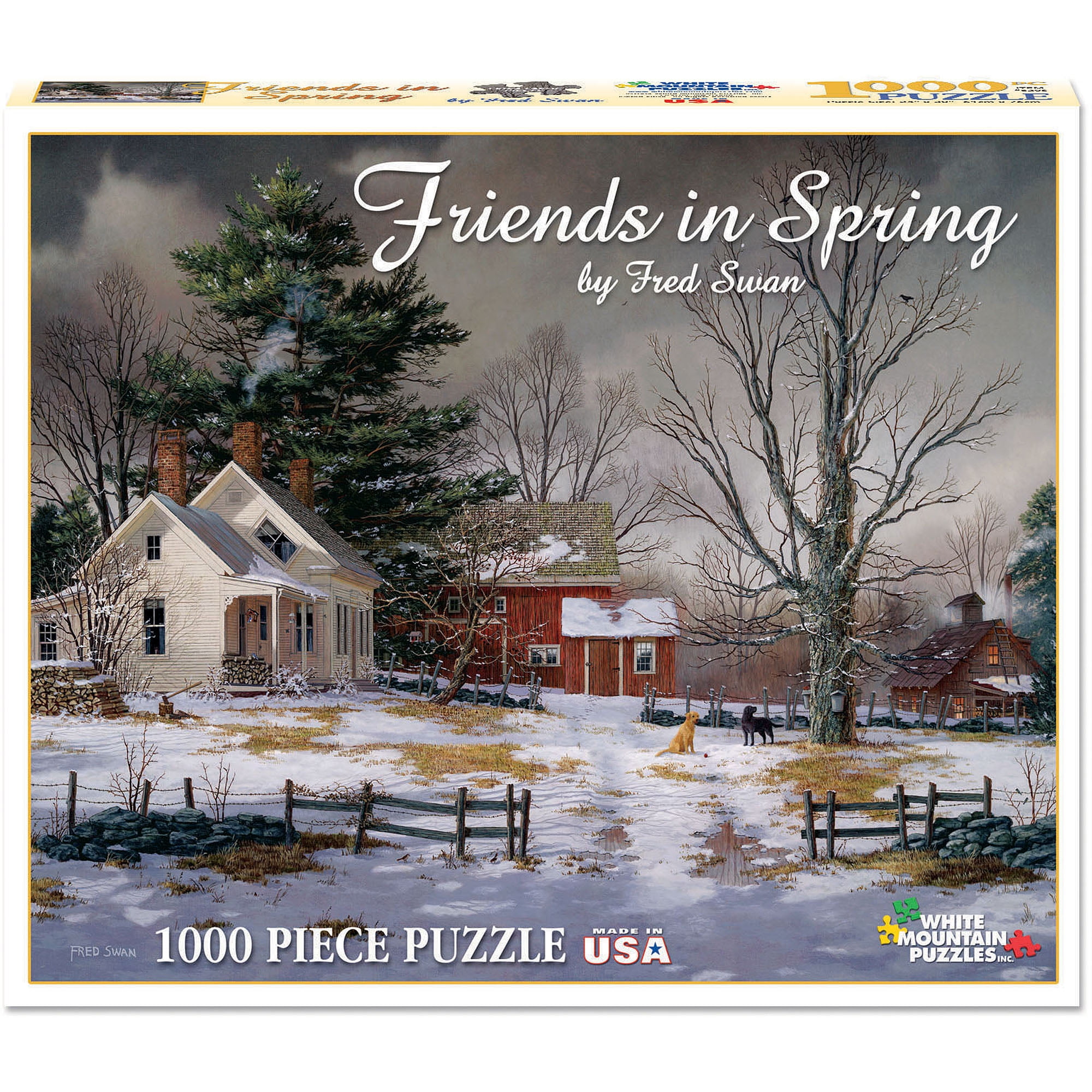 White Mountain Puzzles Friends In Spring Puzzle 1000 Pieces Walmart Com
