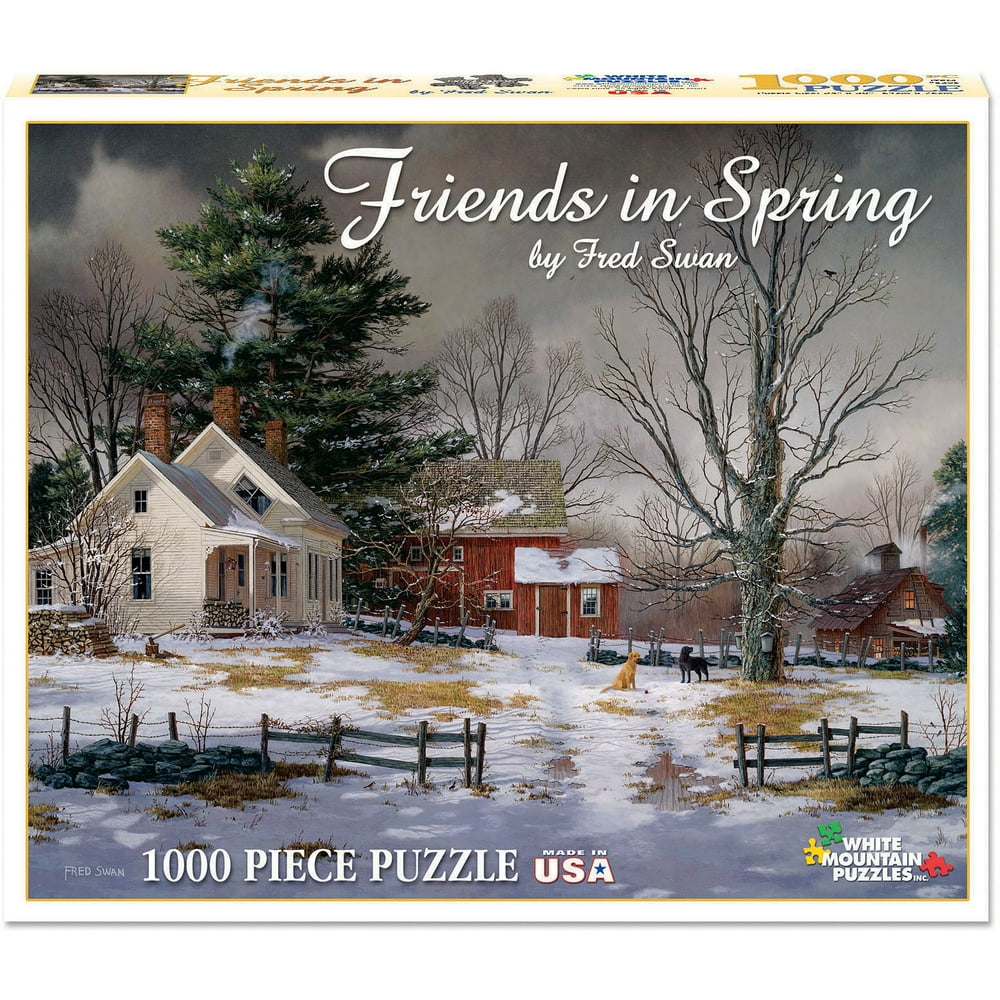 White Mountain Puzzles Friends in Spring Puzzle, 1000 Pieces Walmart