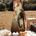 thumbnail image 2 of Colorful Elephant Flower Design Sleeveless Dress Woman Fashion Long Dresses Women's Summer Suit Dress 2025, 2 of 7