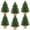 A, variant on 6PCS Mini Christmas Pine Trees with Wooden Base, Christmas Tree Table Top Ornaments for Christmas Xmas Home Office Desk Decor Gifts (7.87 inch)