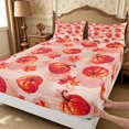 thumbnail image 5 of Erosebridal Pumpkin Leaves Bed Sheets 4-Piece,Fall Harvest Full Size Sheets,Rose,1 Flat Sheet, 1 Fitted Sheet and 2 Pillowcases, 5 of 6