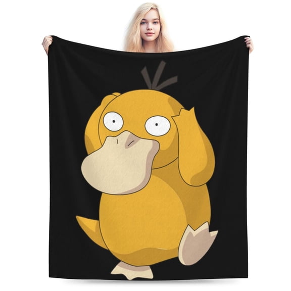 Psyduck Boys Girls Blanket Super Soft Cozy Warm Plush Throw Blanket, Lightweight Fuzzy Flannel Blankets for Couch Sofa Bed Travel and Camping Gifts 40"X30"