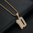 thumbnail image 3 of YOHAX Hip hop Jewelry Hip hop Necklace Stainless Steel Vacuum Gold Plated Diamond Set Number 10 Pendant Necklace Hip hop Men's and Women's Chain (golden), 3 of 7