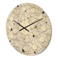 thumbnail image 3 of Designart 'Geometrical Retro Grid III' Mid-Century Modern Wood Wall Clock, 3 of 5