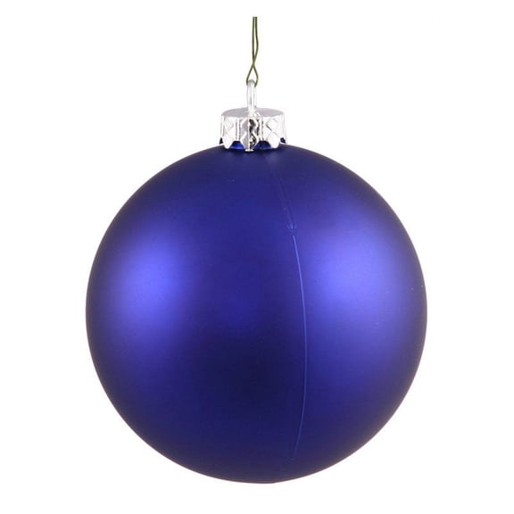 Vickerman 4.75" Cobalt Matte Ball Ornament, 4 per Bag
