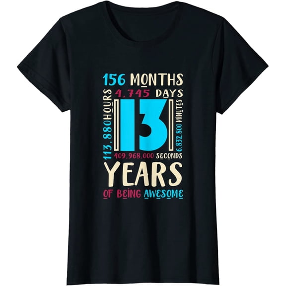 13th Birthday Shirt Gift Age 13 Year Old T-Shirt