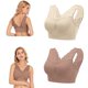 thumbnail image 2 of Gibobby Brasier mujer Ropa interior cómoda de talla grande para mujer, sujetador trasero para y mayores, sin anillos de, 2 uds.(Caqui,XXL), 2 of 3