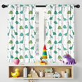 thumbnail image 5 of Blackout Kids Curtains,White Cartoon Dinosaurs Geometric Pattern Childrens Insulated Curtains Set Of 2,Bedroom Essentials,Toddler Room Decor 42"x54", 5 of 5