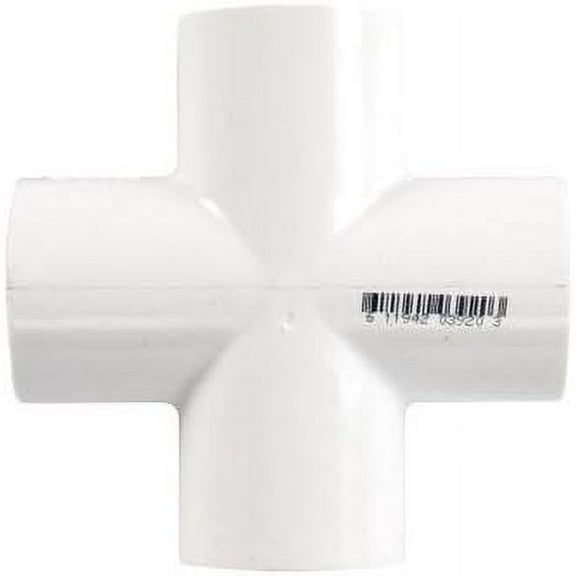 Charlotte Pipe PVC Cross Slip Fitting - 1 in. Dia - Case of 1, One Size, White