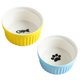 thumbnail image 1 of Laklulu 2 cuencos de cerámica para gatos, comedero para mascotas, cuenco de alimentación de comida y agua para gatitos y cachorros, 1 of 5