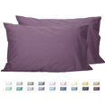 thumbnail image 1 of Juego de fundas de almohada con diseño de girasol, 100% algodón, tamaño queen, color morado, x2, 1 of 9