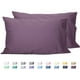 thumbnail image 1 of Juego de fundas de almohada con diseño de girasol, 100% algodón, tamaño queen, color morado, x2, 1 of 9