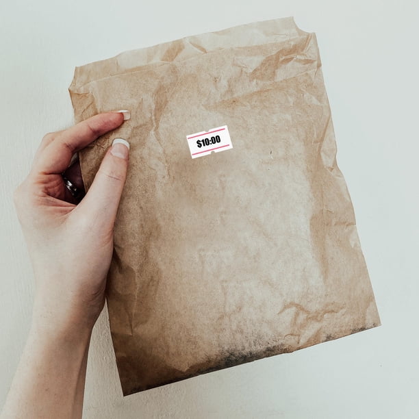 unbranded Papel De Precio Autoadhesivo Con Doble Línea Roja Uso En Y Tienda