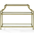 thumbnail image 3 of Crosley Furniture Aimee Metal/Tempered Glass Accent Console Table in Gold/Clear, 3 of 7