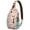Mushroom, variant on Ethnic Paisley Design Sling Backpack for Women, Retro Boho Crossbody Shoulder Bag with Decorative Floral Pattern, Lightweight Travel Daypack