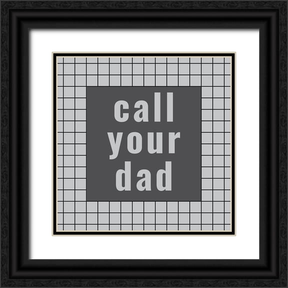 Murdock, Ramona 20x20 Black Ornate Wood Framed with Double Matting Museum Art Print Titled - Call Your Dad