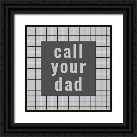 Murdock, Ramona 20x20 Black Ornate Wood Framed with Double Matting Museum Art Print Titled - Call Your Dad