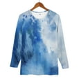 thumbnail image 7 of Endives Womens Long Sleeve Shirts Long Sleeve Crew Neck Shirts Gradient Color Basic Tee Soft Tops Blouse Womens T Shirts, 7 of 7