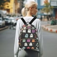 thumbnail image 7 of FORMRS Mini Backpack Purse for Women Travel Daypack Casual Shoulder Bag, Colorful Halloween Ghost, 7 of 7