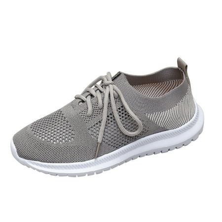 

hgwxx7 sports fly mesh lace-up woven breathable hollow casual fashion women s flat shoes women s sneakers fall shoes