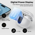 thumbnail image 7 of Monster Wireless Earbuds， Bluetooth 6.0 Stereo Headphones with Noise-Cancelling Mic and LED Display, Built-in Mic for Clear Calls, Waterproof Design for Sports, White, 7 of 7