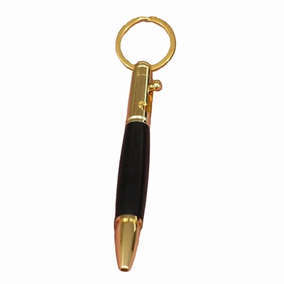 Bolt Action Pen, Travel Pocket Keychain Pen,Short Compact Tactile Turn Wood Ballpoint Pen with 5 Replacement Refill A