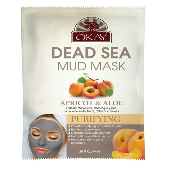 Okay Pure Naturals Dead Sea Mud Mask Apricot & Aloe 1.5 oz
