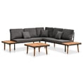 thumbnail image 1 of vidaXL 4 Piece Garden Lounge Set with Cushions Solid Acacia Wood, 1 of 5
