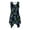 Blue Pineapple, variant on HELLHERO Side Pockets Summer Dresses, Blue Pineapple Sleeveless Dress Polyester Anti Wrinkle Asymmetric Hem Midi Dress Round Neck